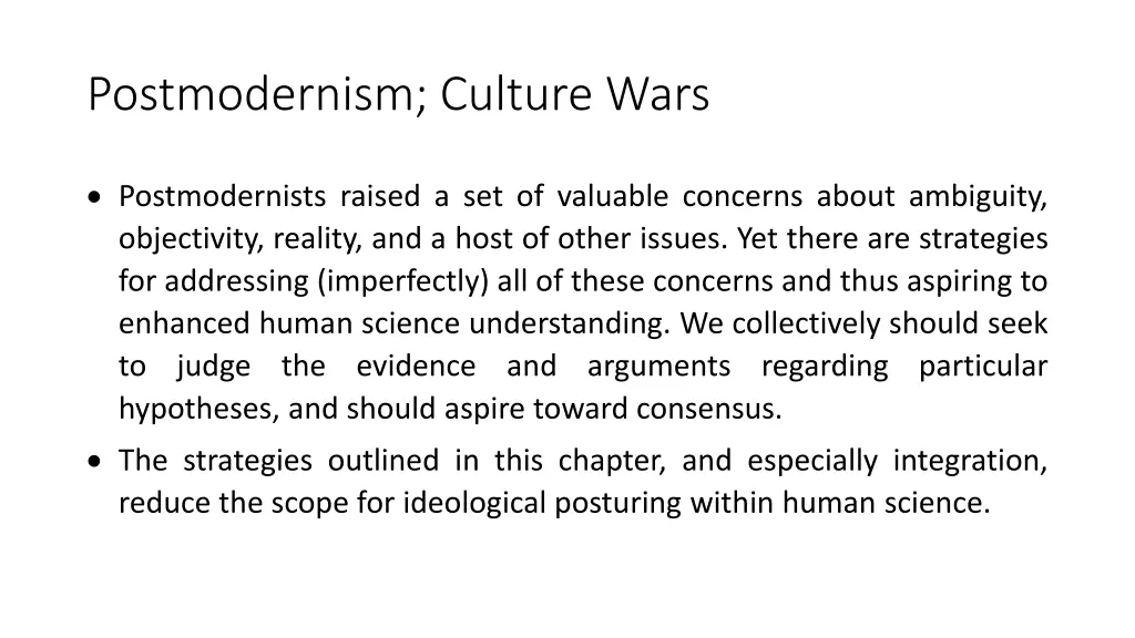 postmodernism culture wars