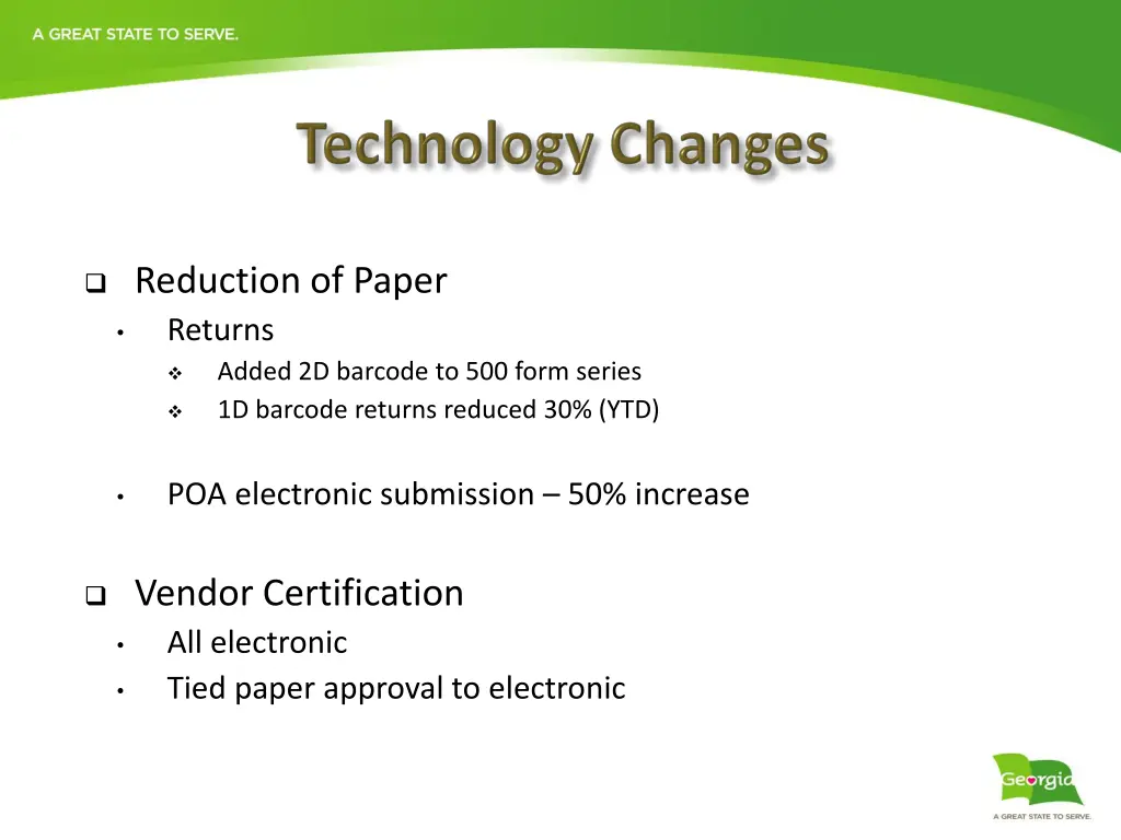 reduction of paper returns added 2d barcode