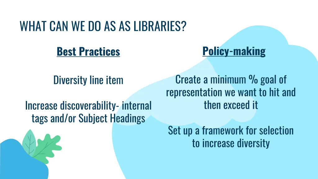 what can we do as as libraries