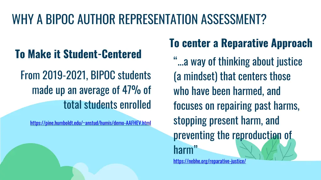 why a bipoc author representation assessment