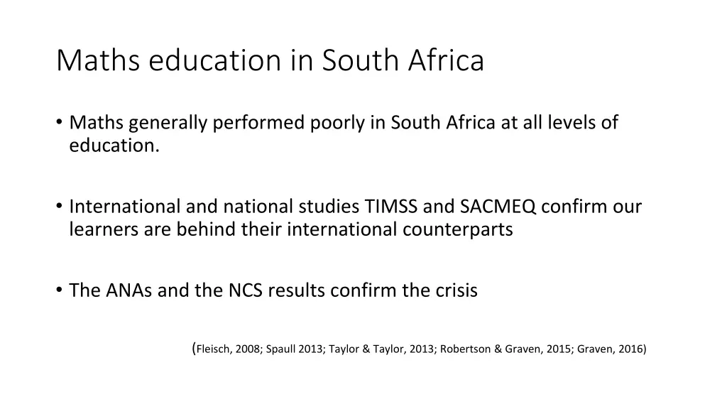 maths education in south africa