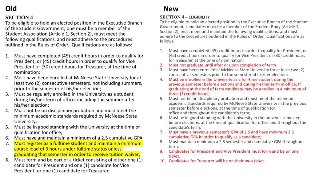 old section 4 to be eligible to hold an elected