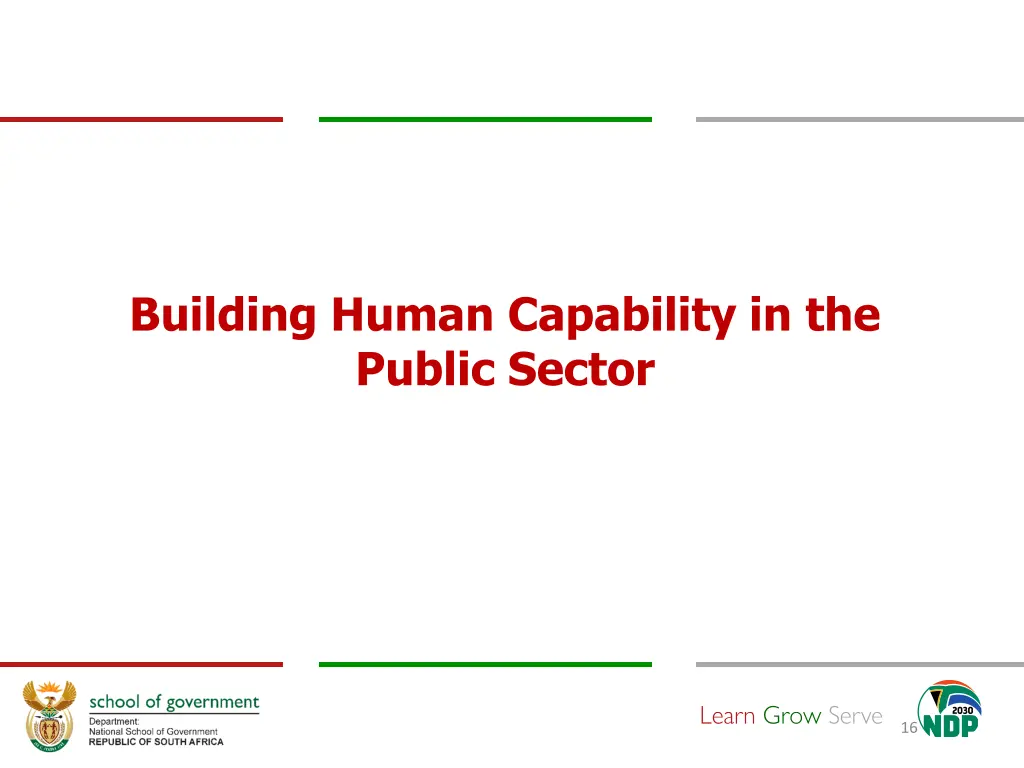 building human capability in the public sector