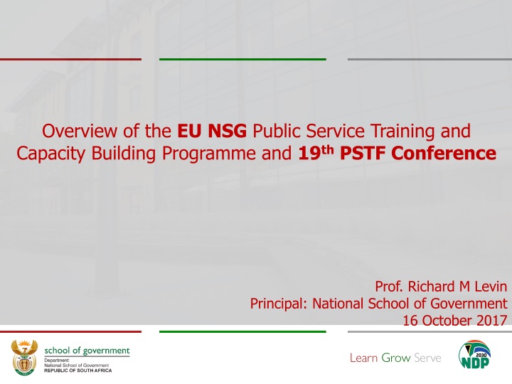 overview of the eu nsg public service training