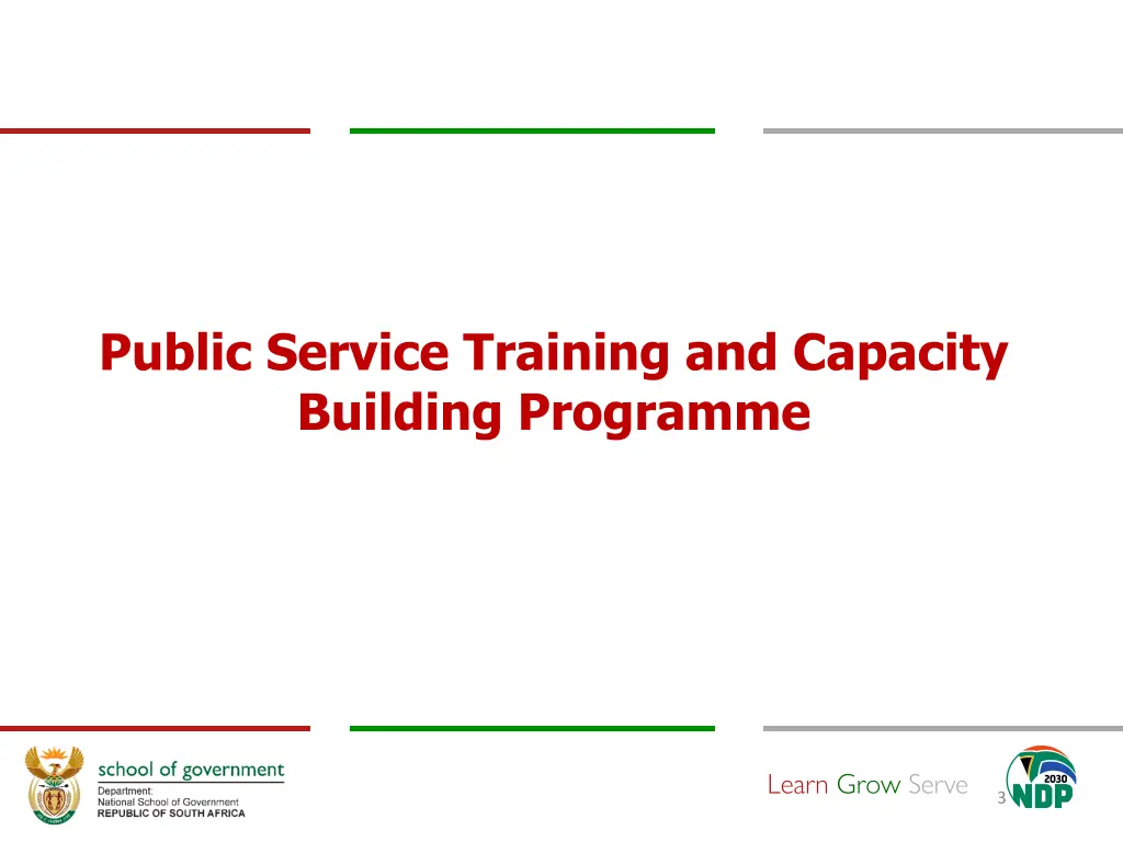 public service training and capacity building