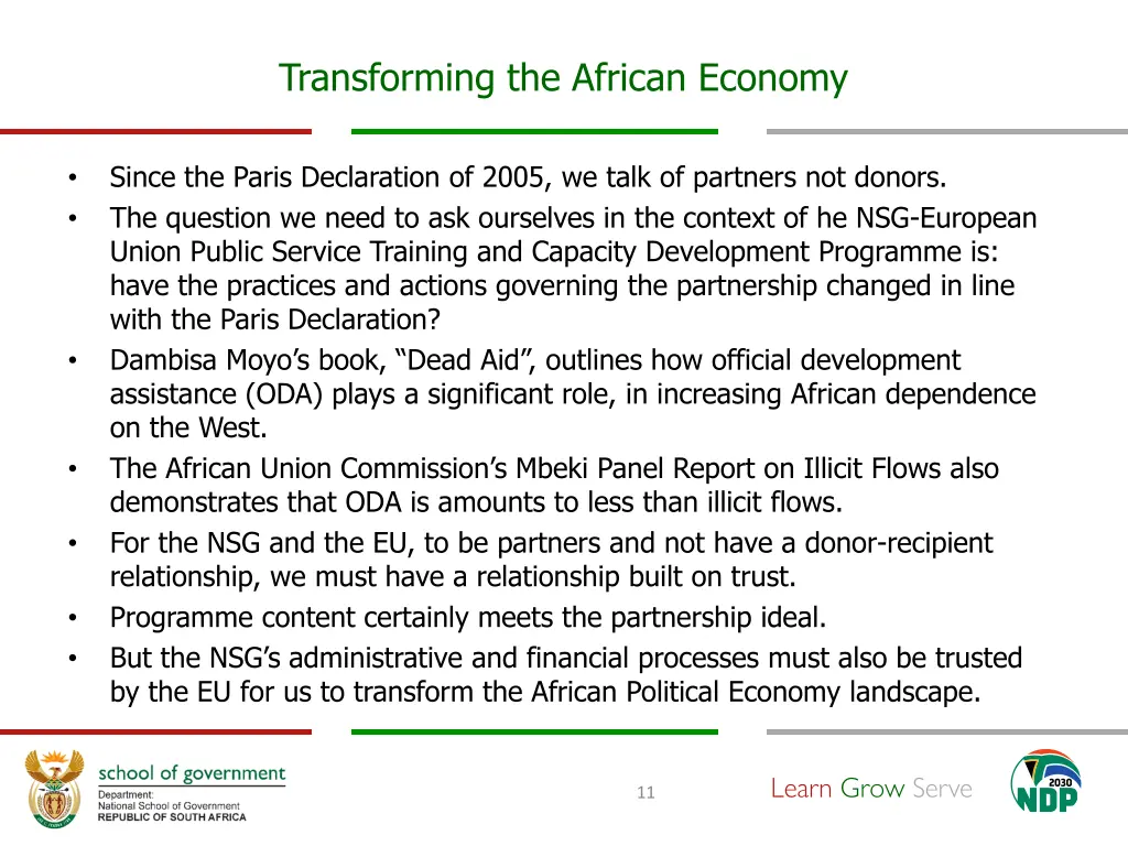 transforming the african economy 2