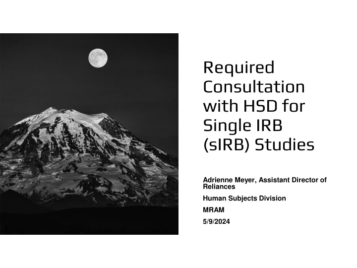 required consultation with hsd for single