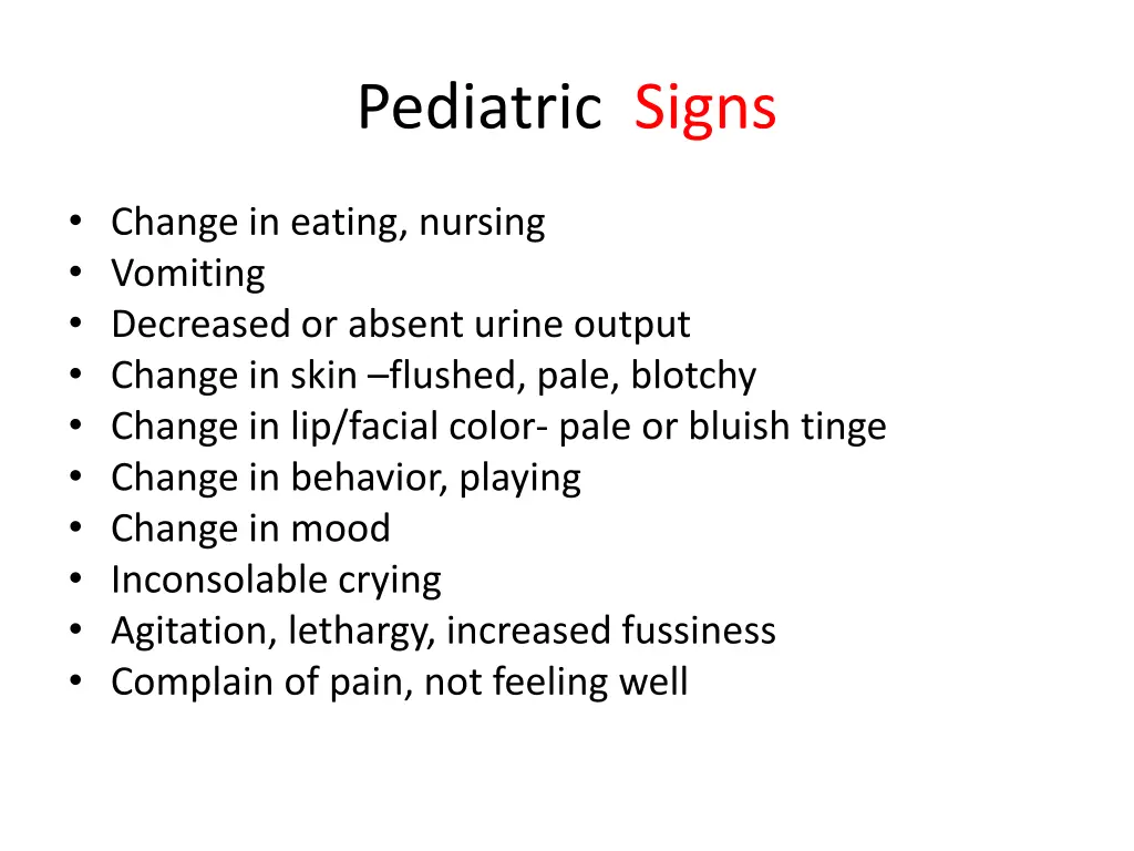 pediatric signs 1