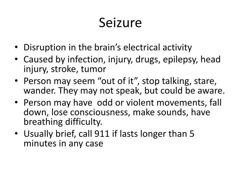 seizure