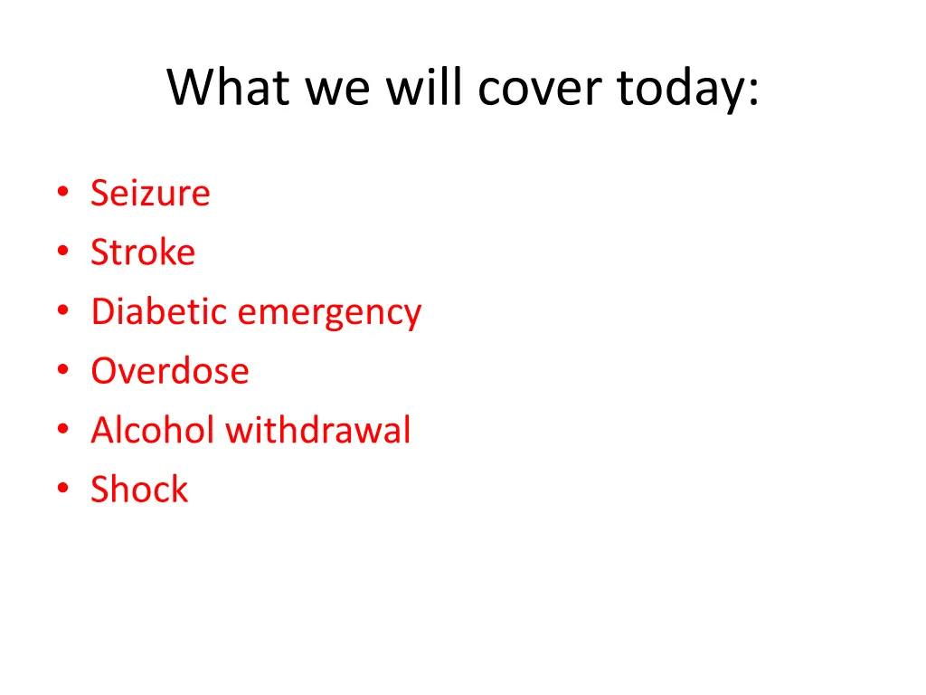 what we will cover today