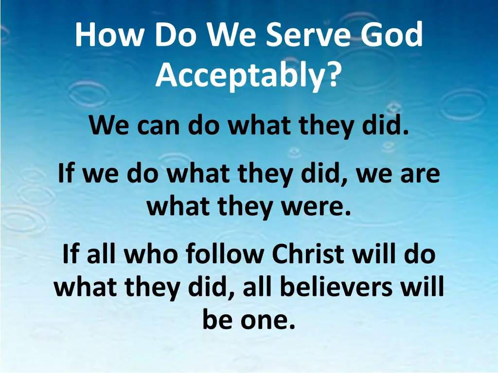 how do we serve god acceptably 4