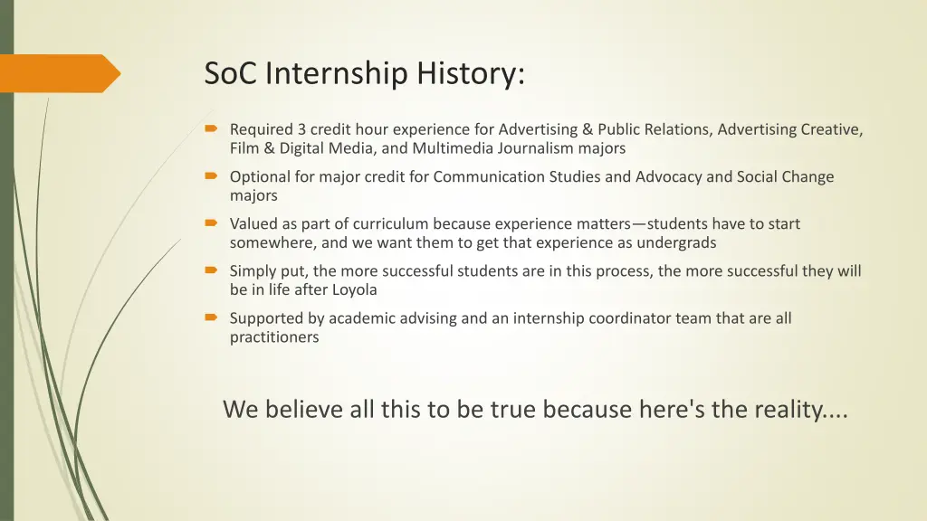 soc internship history