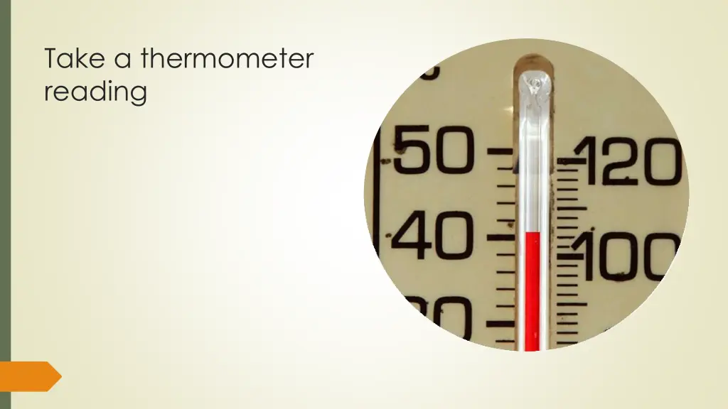 take a thermometer reading