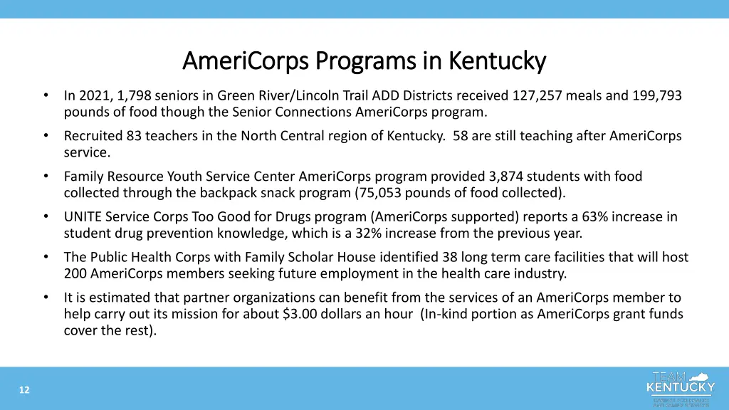 americorps programs in kentucky americorps