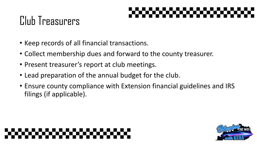 club treasurers