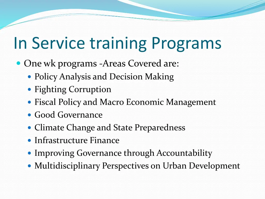 in service training programs