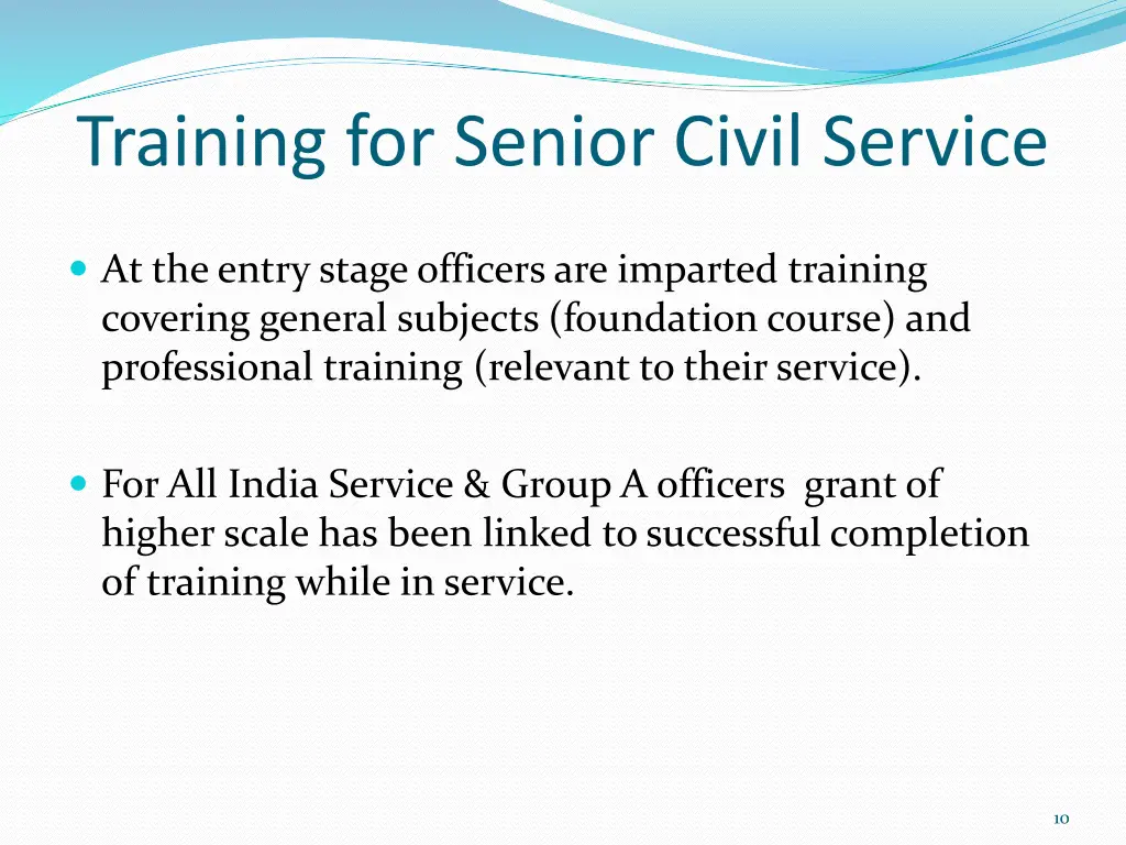 training for senior civil service