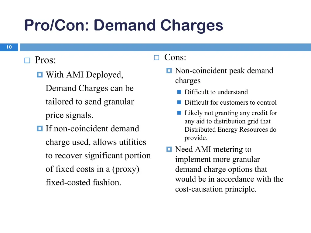 pro con demand charges