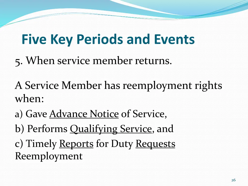 five key periods and events 11