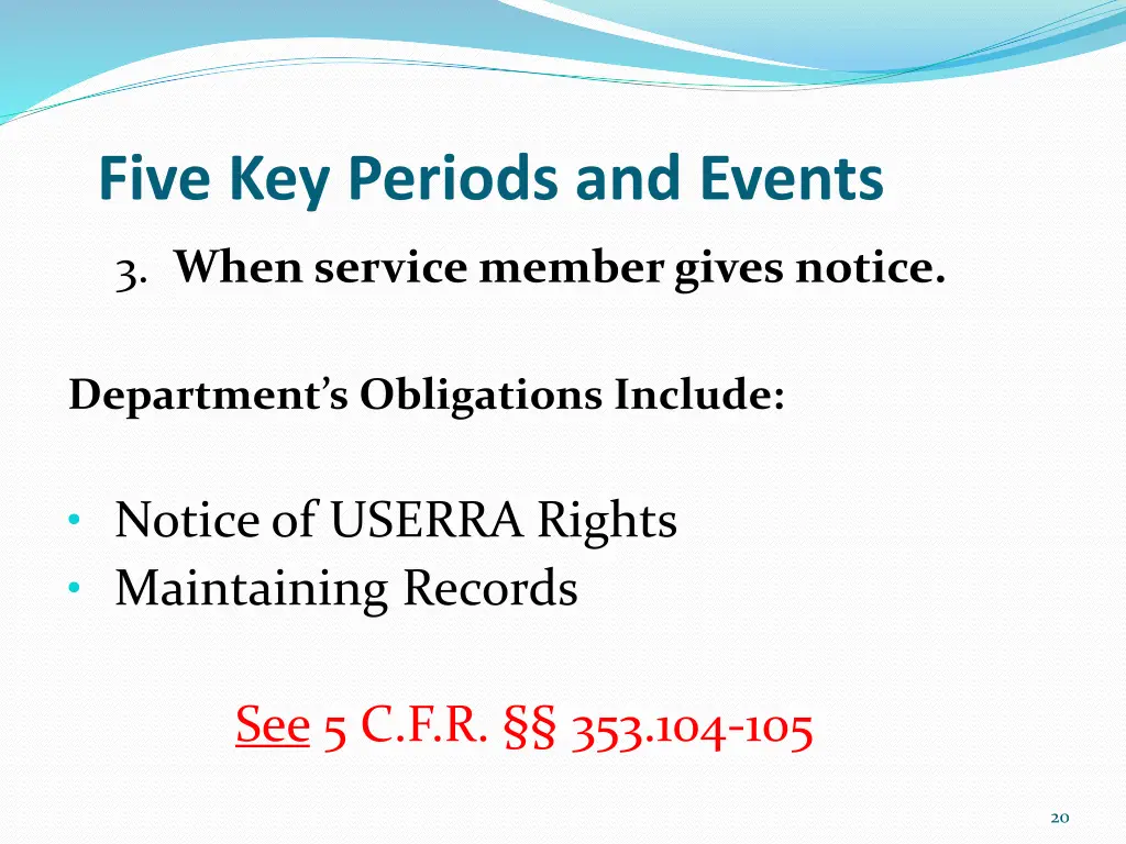 five key periods and events 5