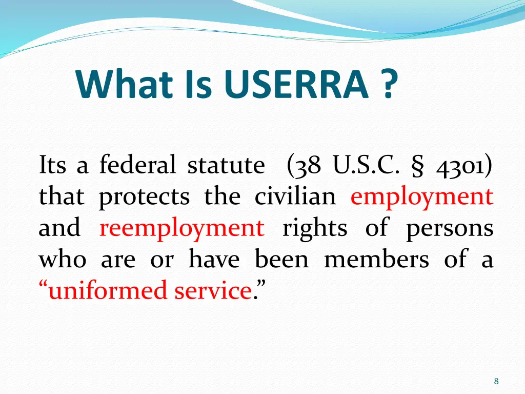 what is userra