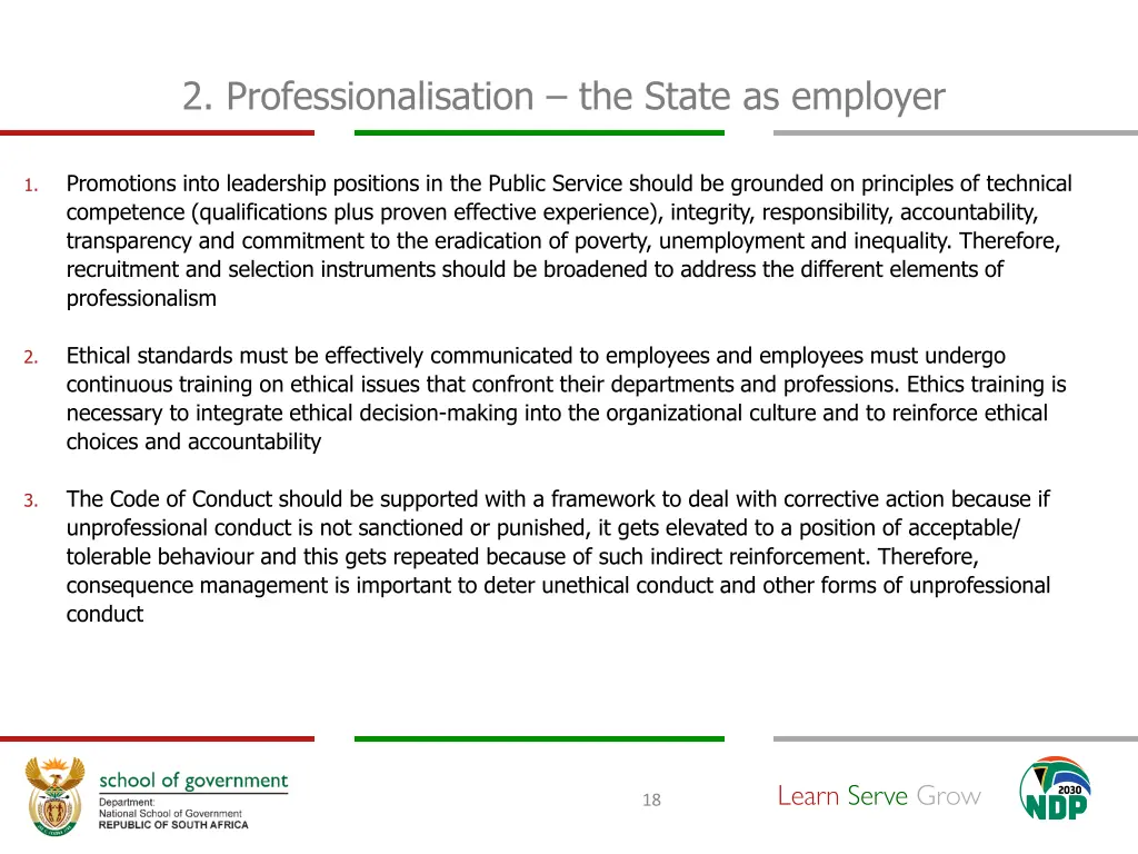 2 professionalisation the state as employer