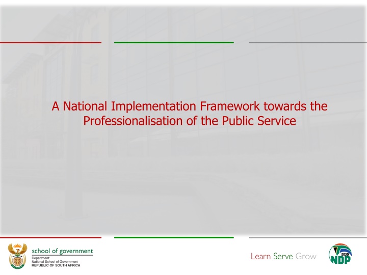 a national implementation framework towards