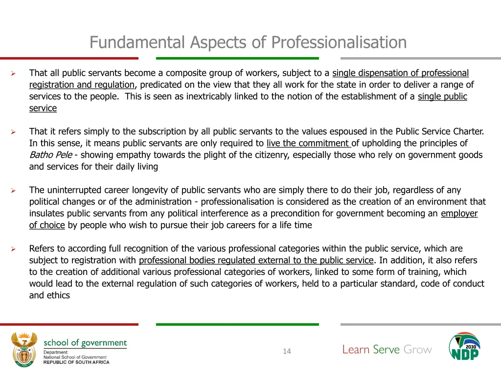 fundamental aspects of professionalisation 2