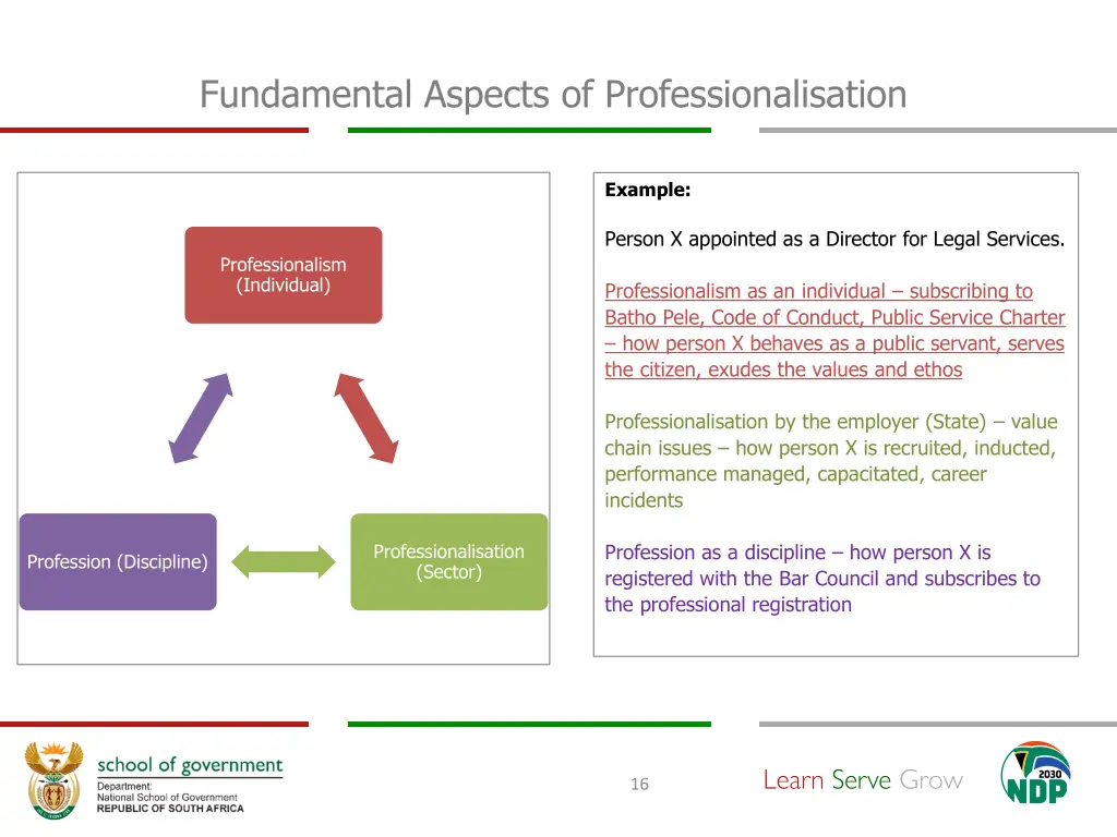 fundamental aspects of professionalisation 4