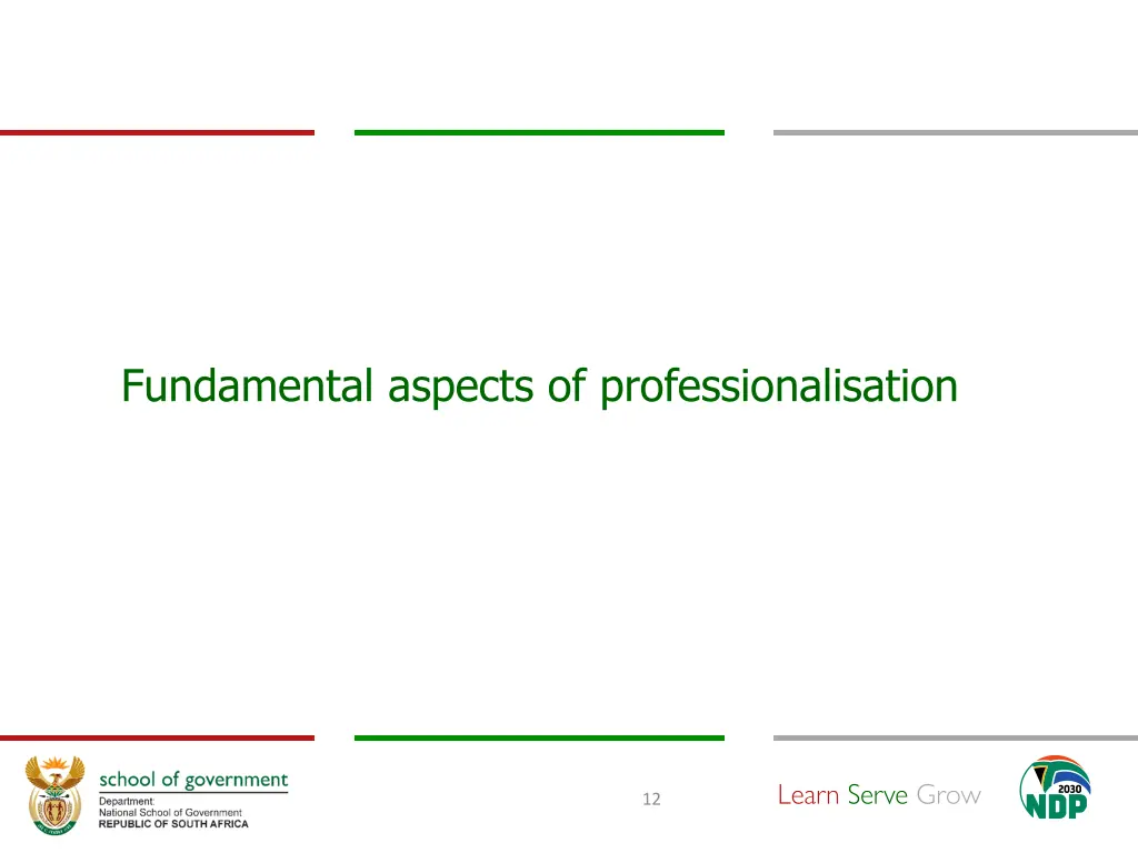 fundamental aspects of professionalisation