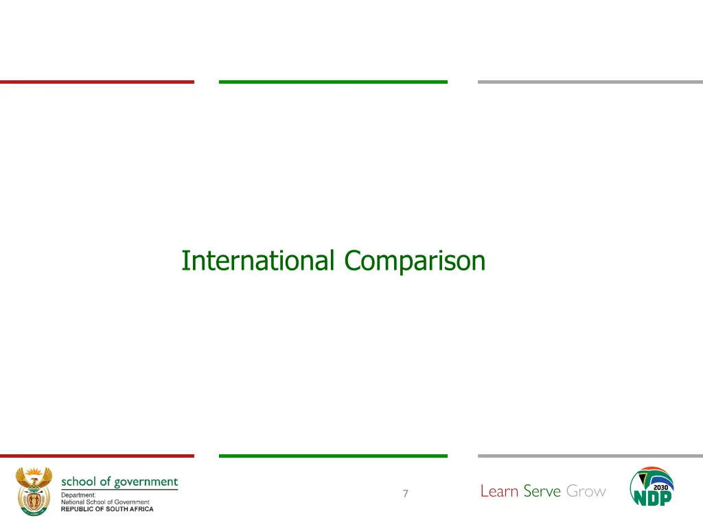 international comparison