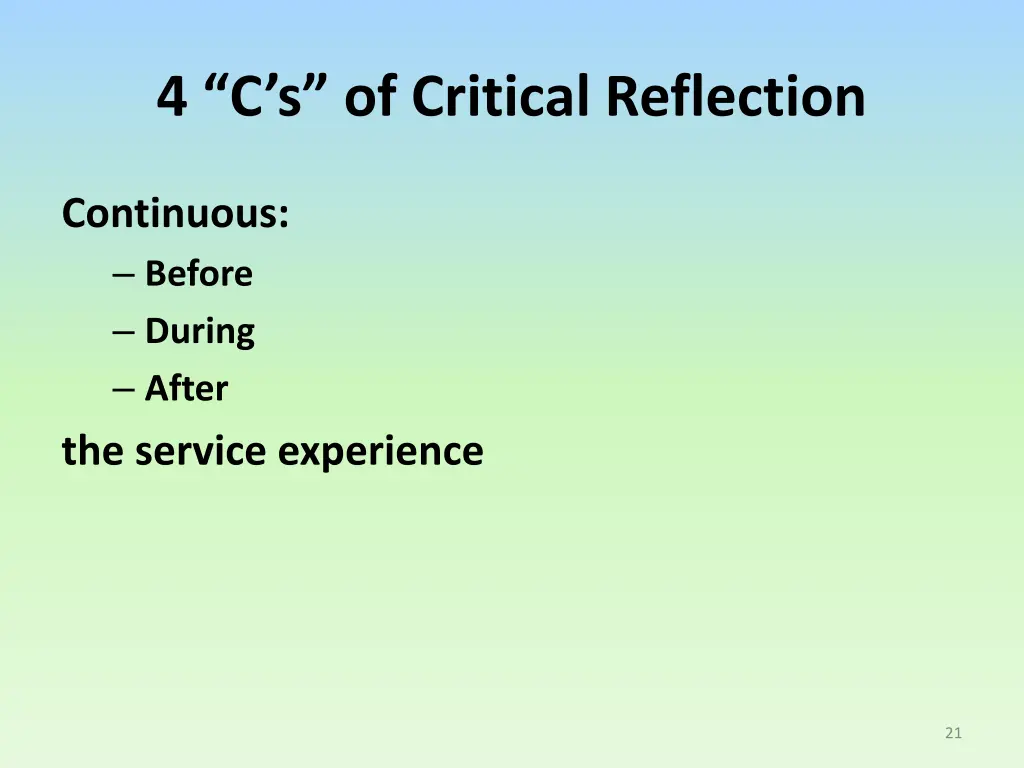 4 c s of critical reflection 1