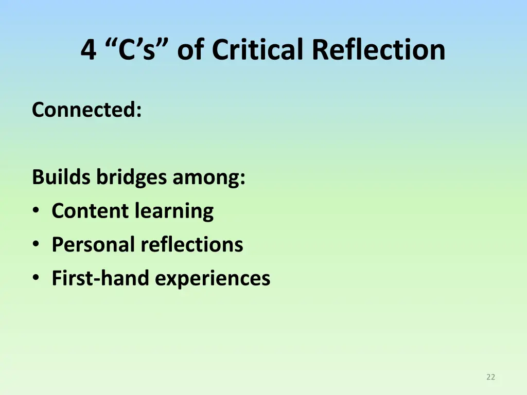 4 c s of critical reflection 2