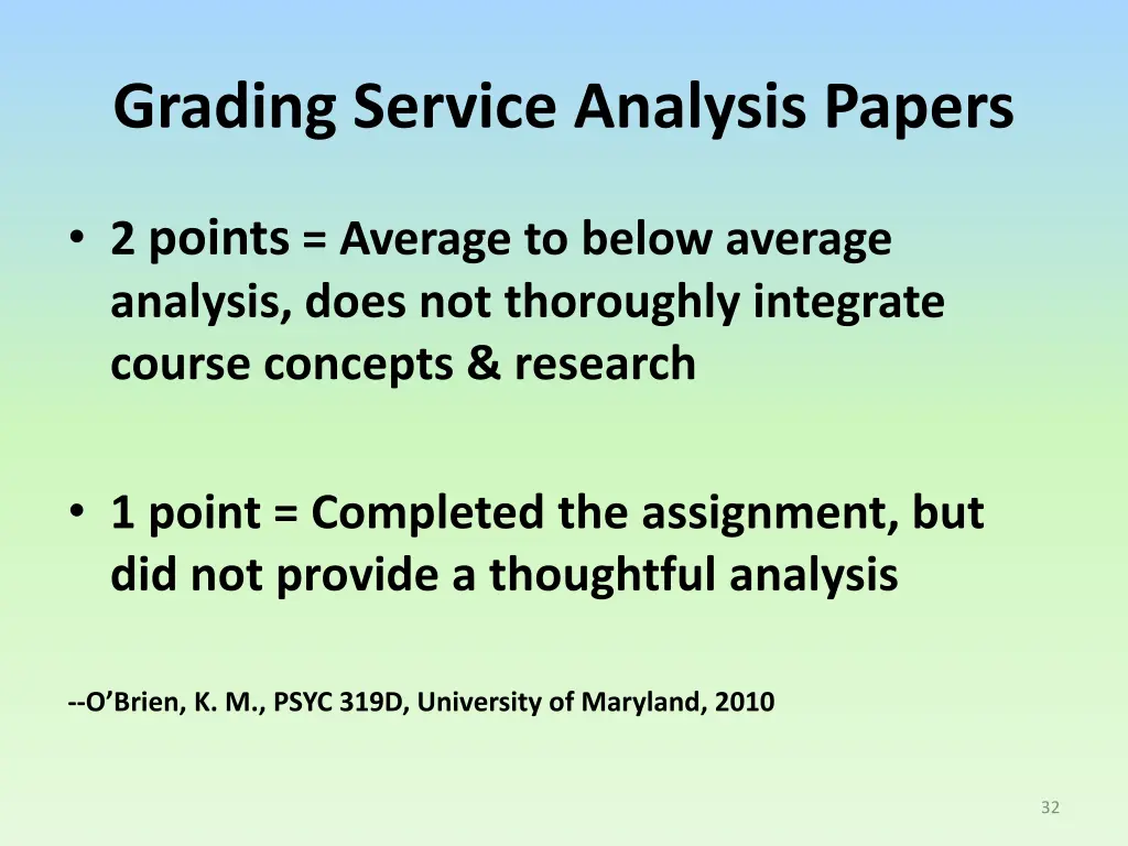 grading service analysis papers 1