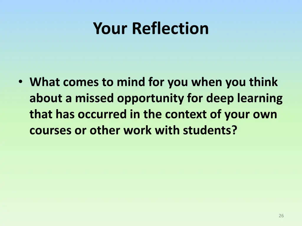 your reflection