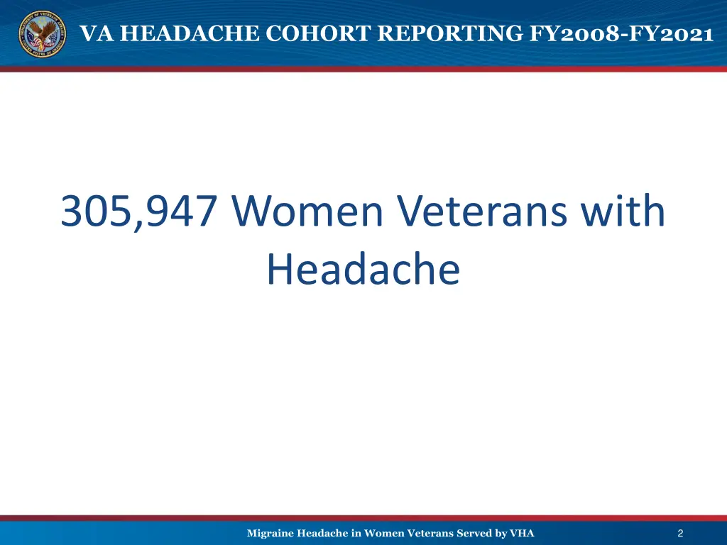 va headache cohort reporting fy2008 fy2021