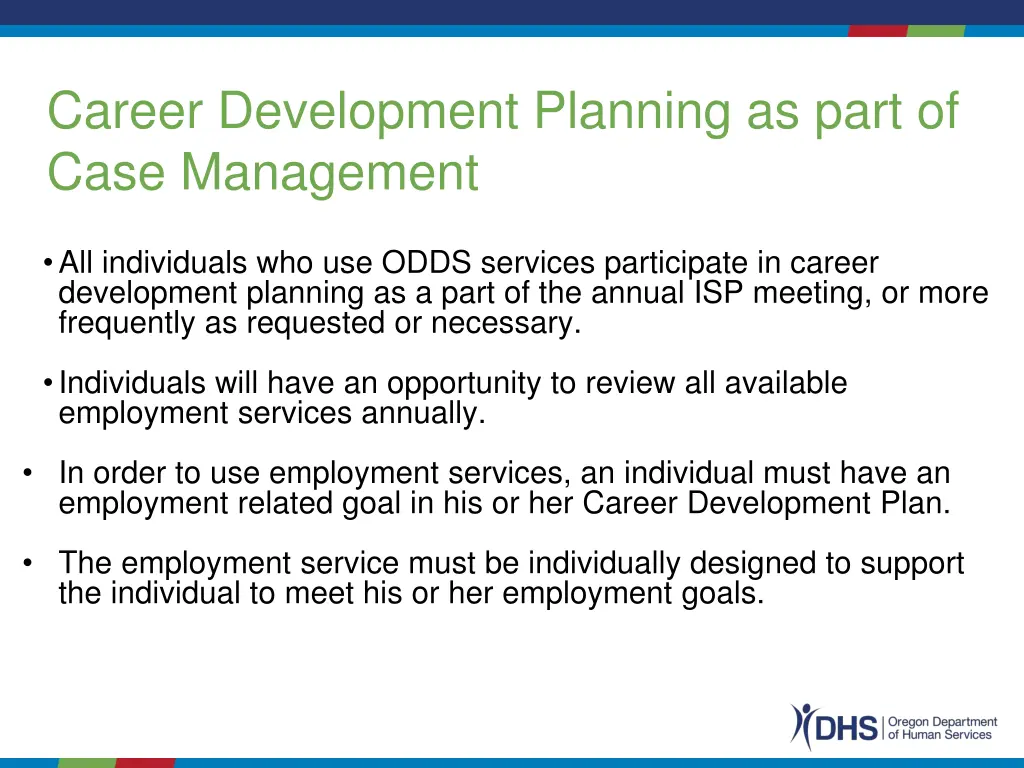 career development planning as part of case