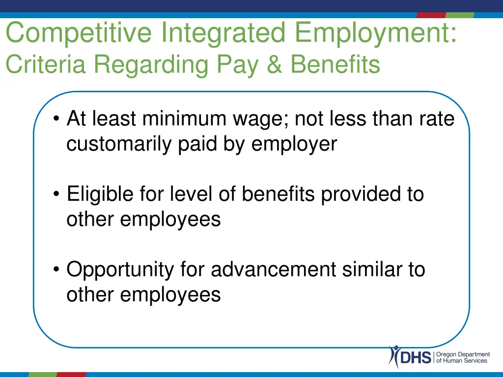 competitive integrated employment criteria