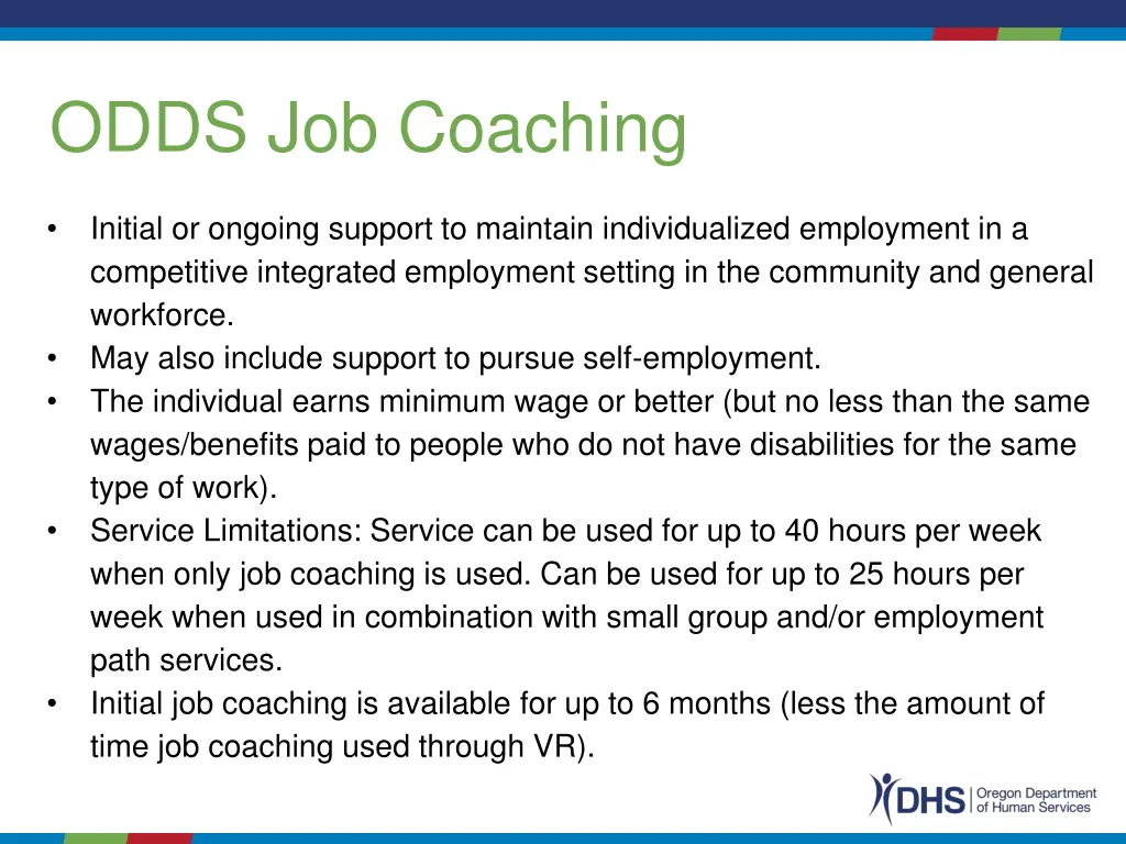 odds job coaching