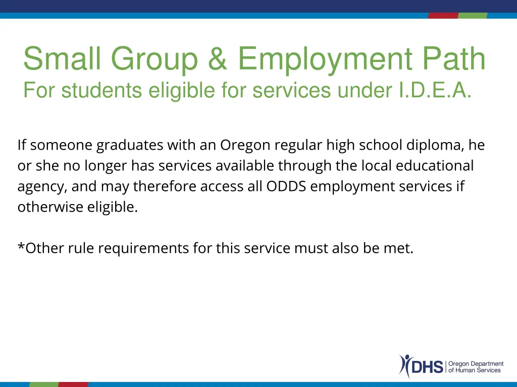 small group employment path for students eligible 1