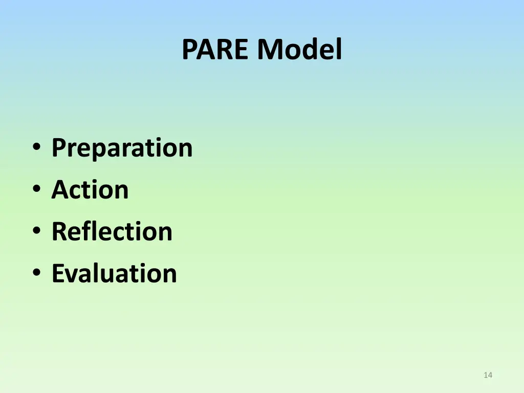 pare model