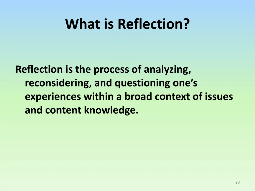 what is reflection