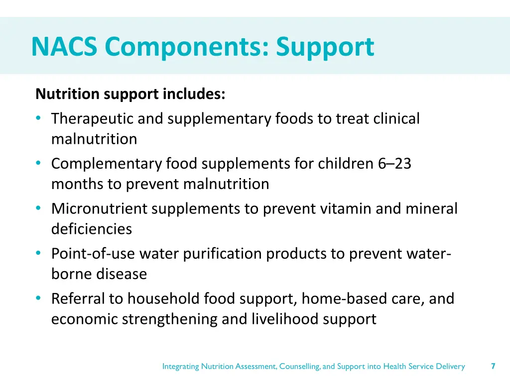 nacs components support