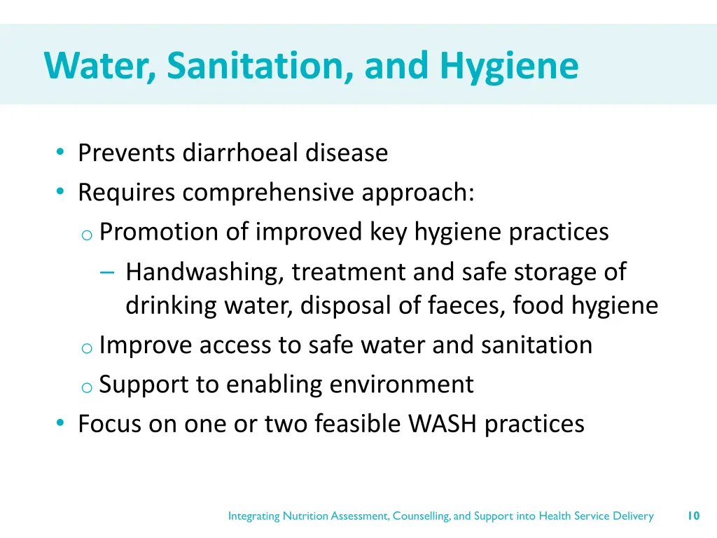 water sanitation and hygiene