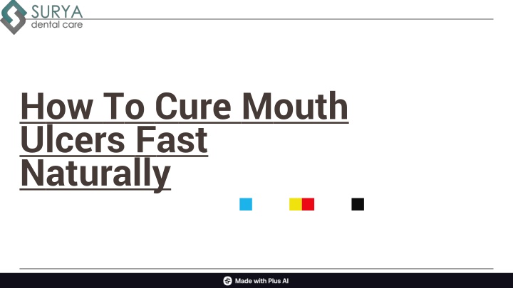 how to cure mouth ulcers fast naturally