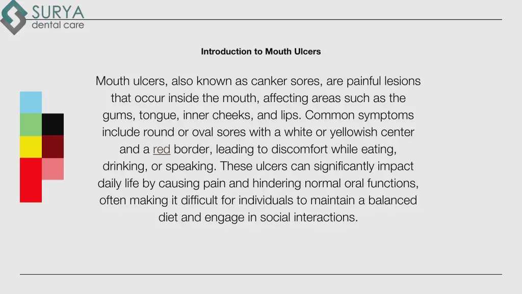 introduction to mouth ulcers