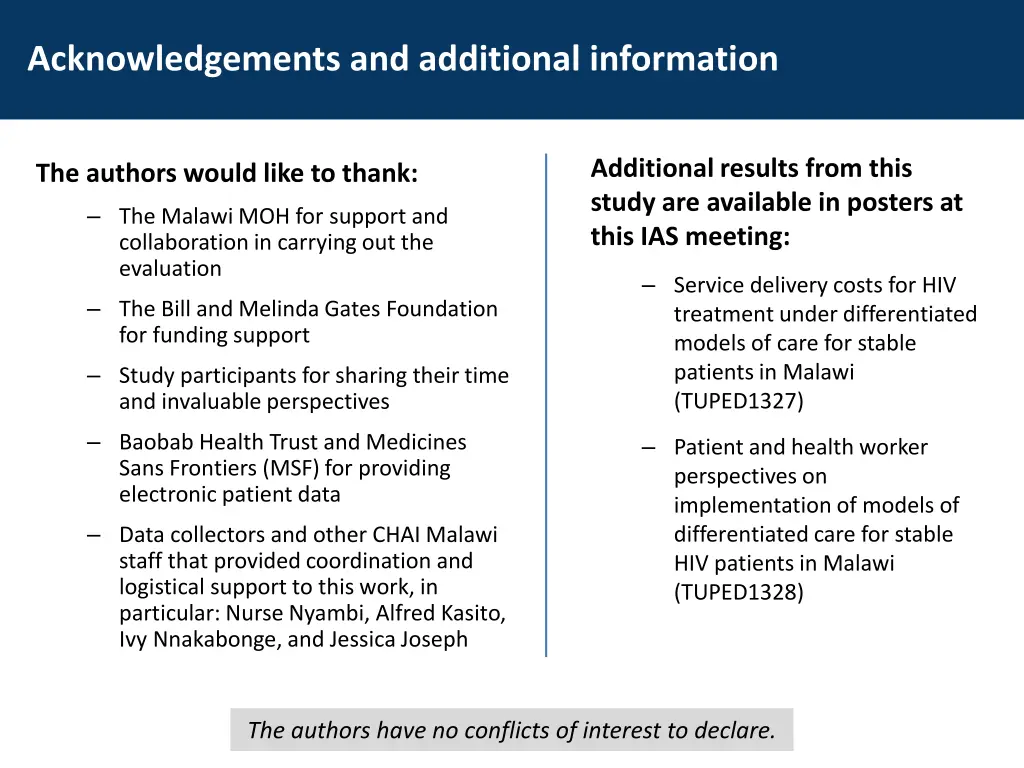 acknowledgements and additional information