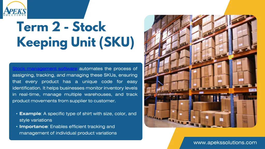 term 2 stock keeping unit sku