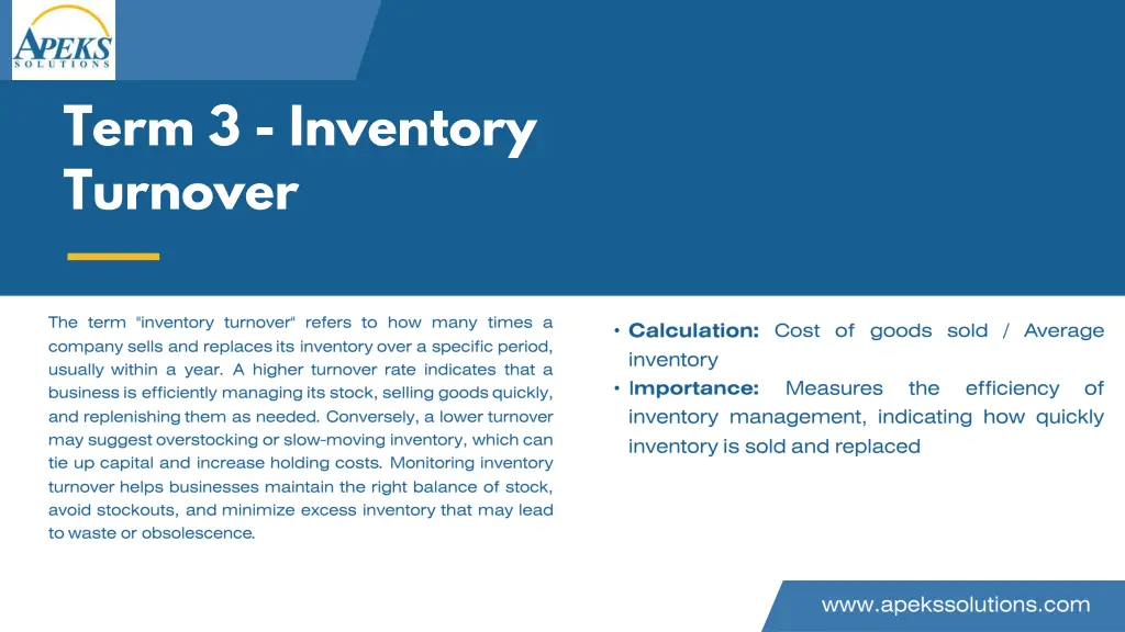 term 3 inventory turnover