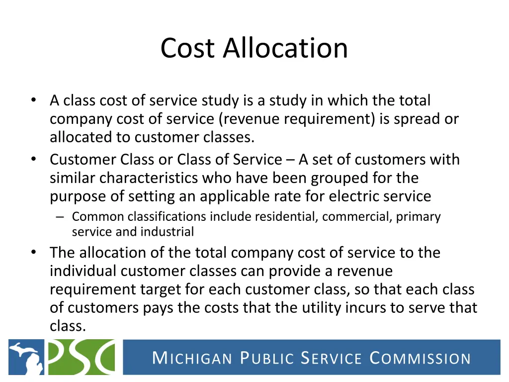 cost allocation